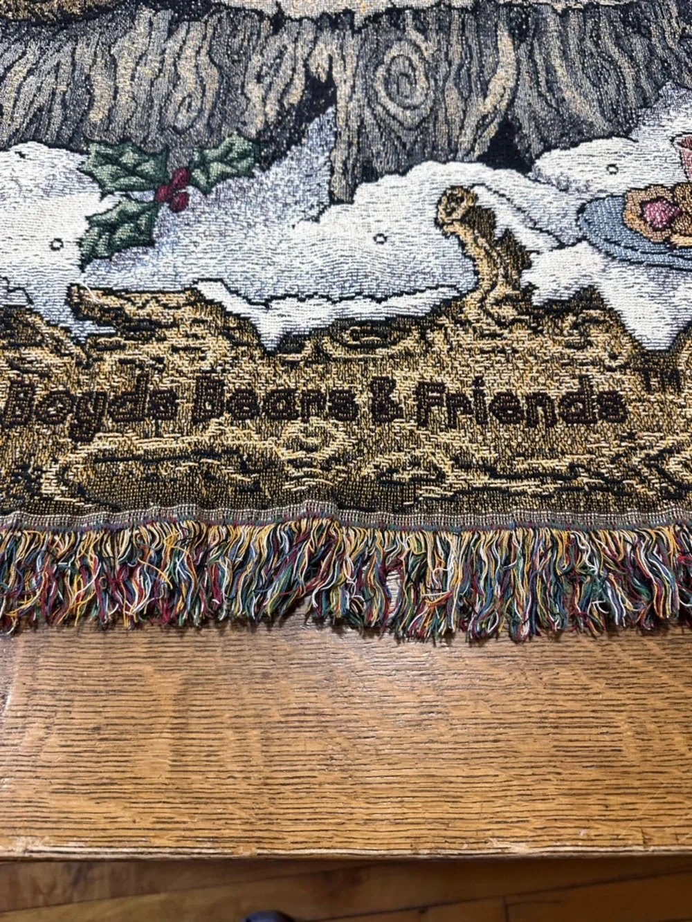 Boyds‎ Bears Red and Cream 'Twas The Night Before Christmas' Holiday Throw